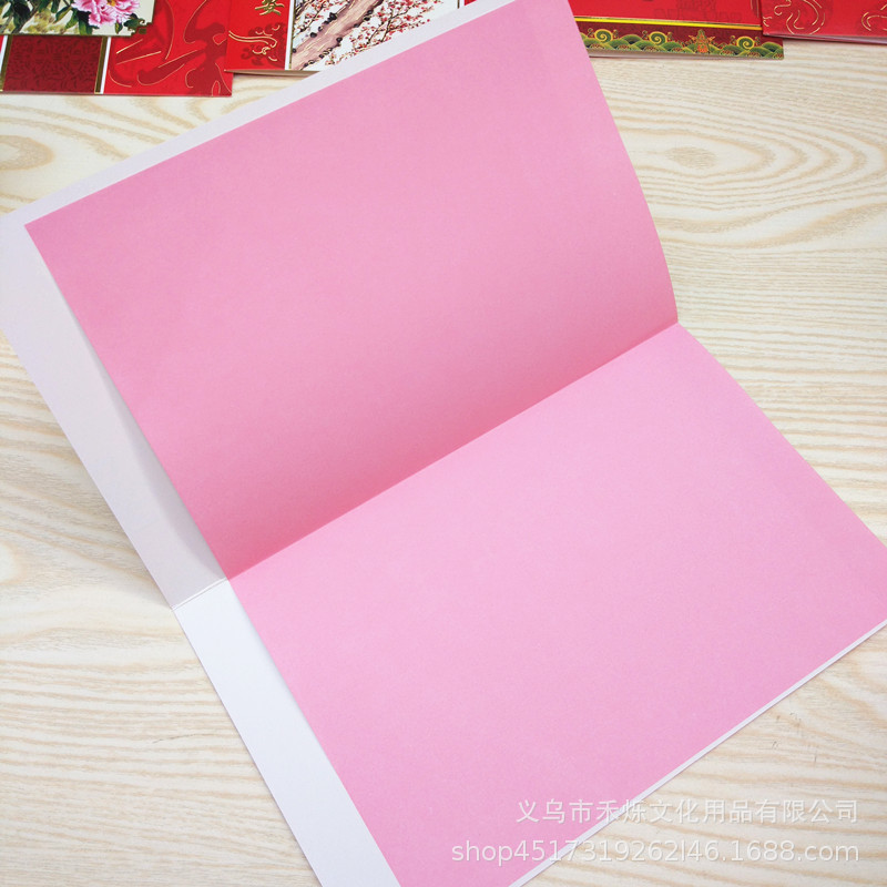 傳統中國紅花卉賀卡 新春祝福的典雅載體